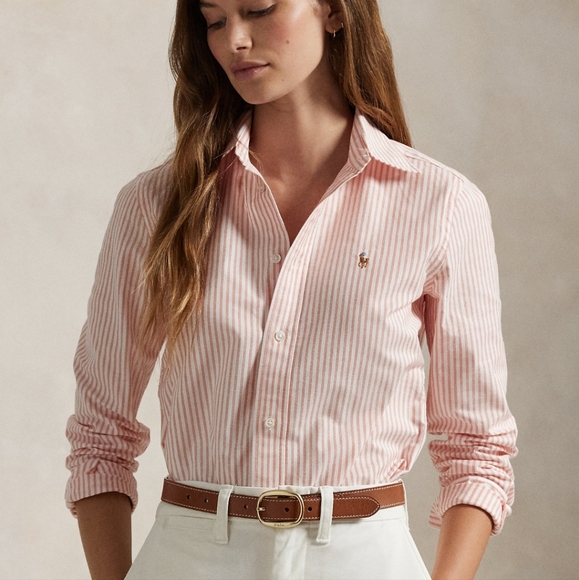 Polo Ralph Lauren Tops - RALPH LAUREN Striped Orange Women's Shirt (Perfect Condition)